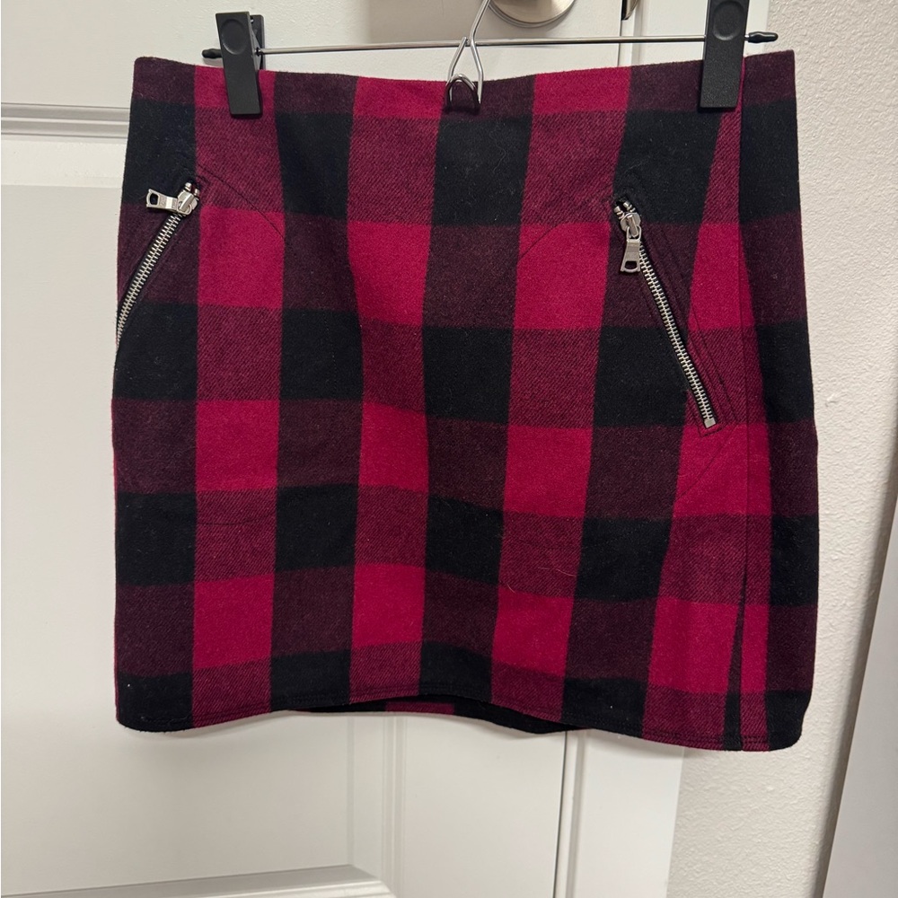 GAP wool blend Plaid Mini Skirt